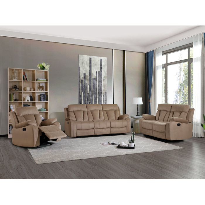 Winston Porter Ullery 3 Piece Reclining Living Room Set & Reviews Wayfair